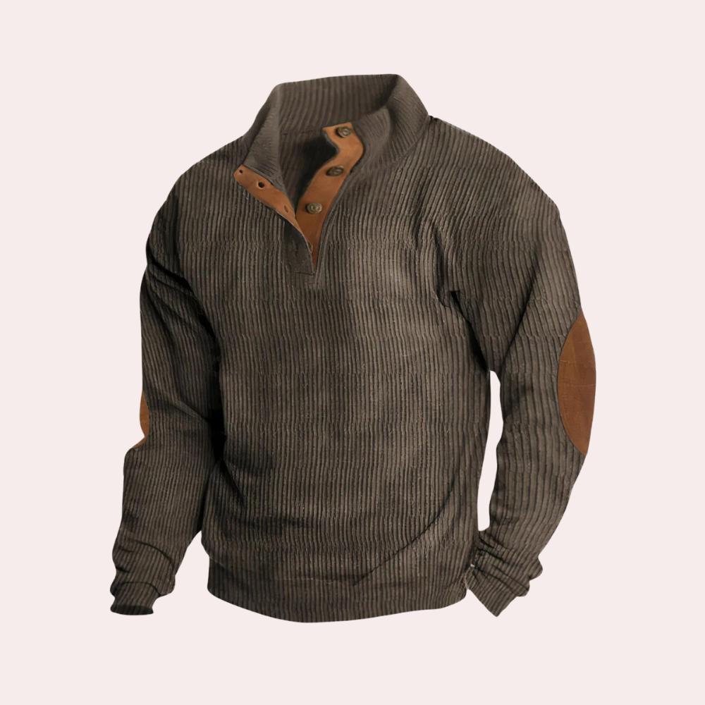 MALACHY - Casual geribd sweatshirt voor mannen