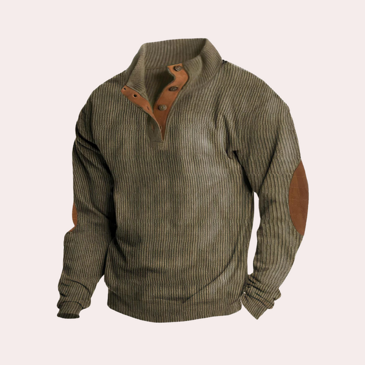 MALACHY - Casual geribd sweatshirt voor mannen