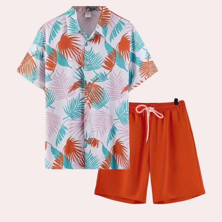 Claiborne - Heren Hawaiian tweedelige zomerkledingset