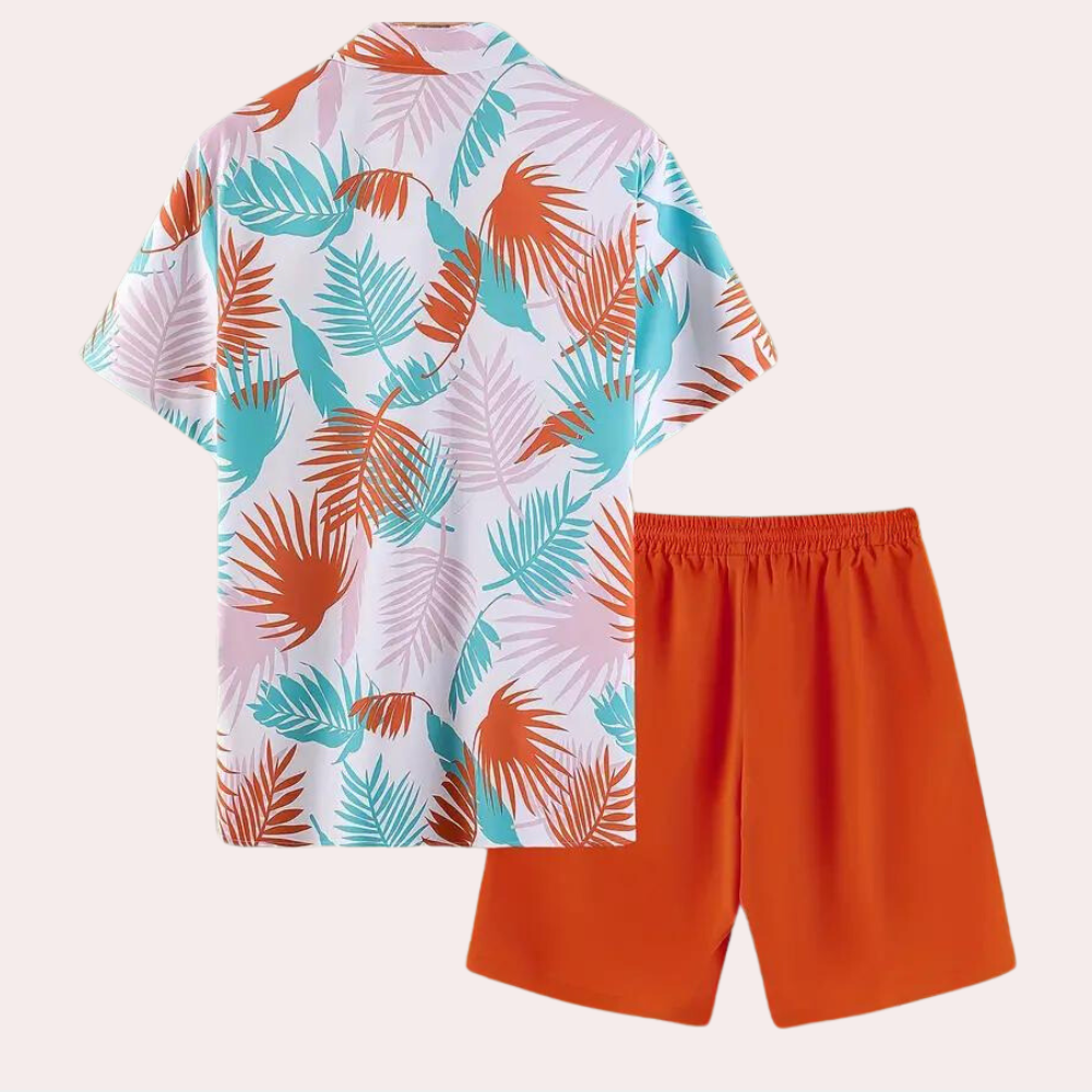 Claiborne - Heren Hawaiian tweedelige zomerkledingset