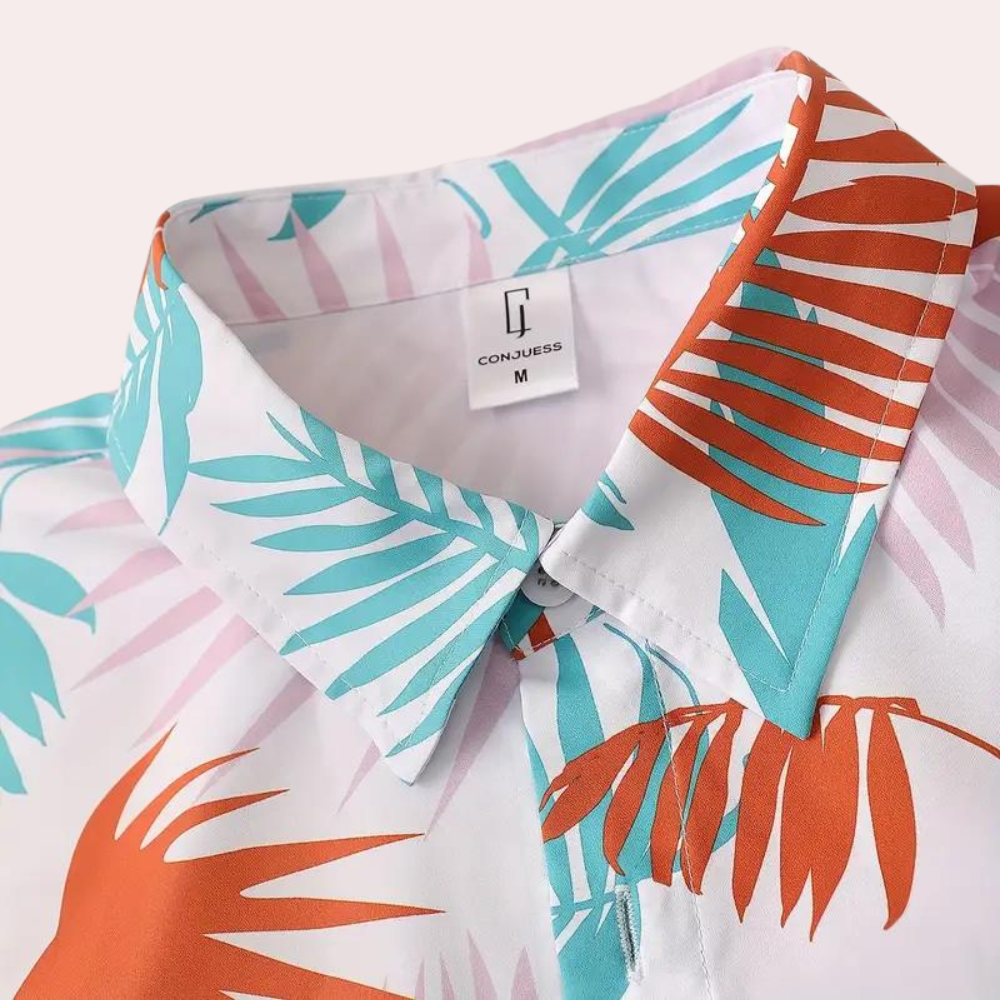 Claiborne - Heren Hawaiian tweedelige zomerkledingset