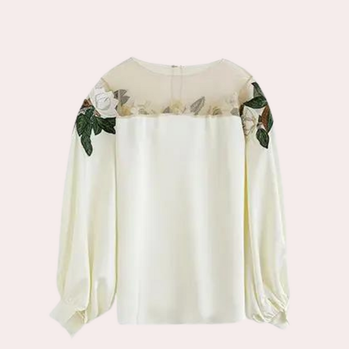 Elegante gebloemde damesblouse