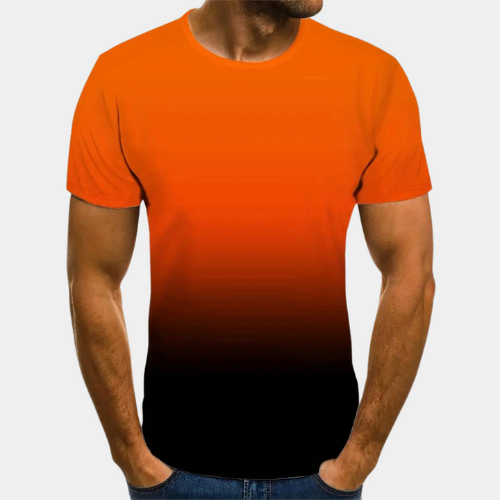 T-shirt met oranje kleurverloop