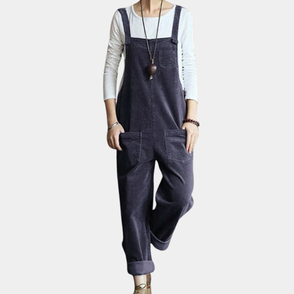 Casual corduroy jumpsuit voor dames