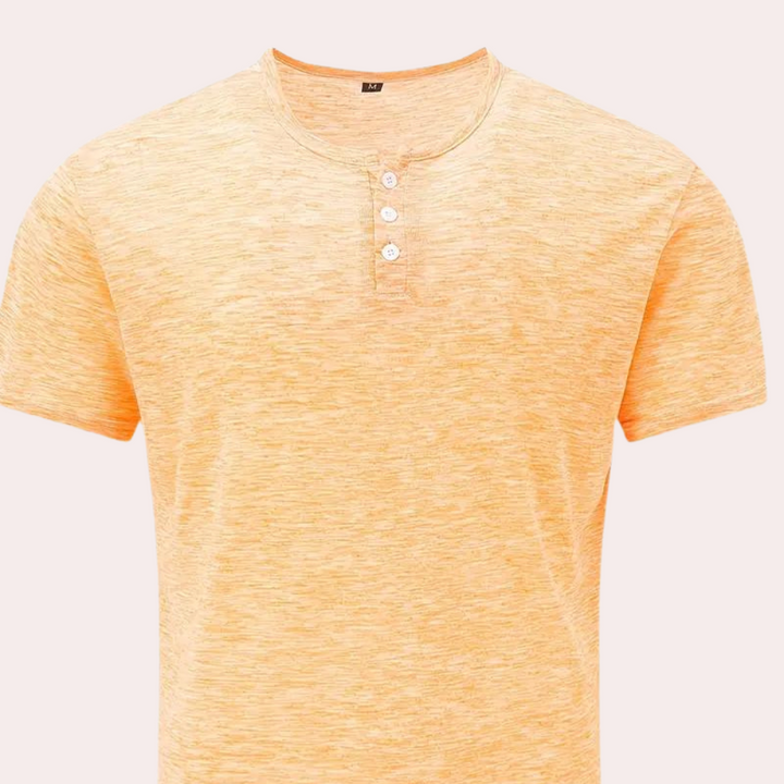 Heren t-shirt met ronde hals oranje