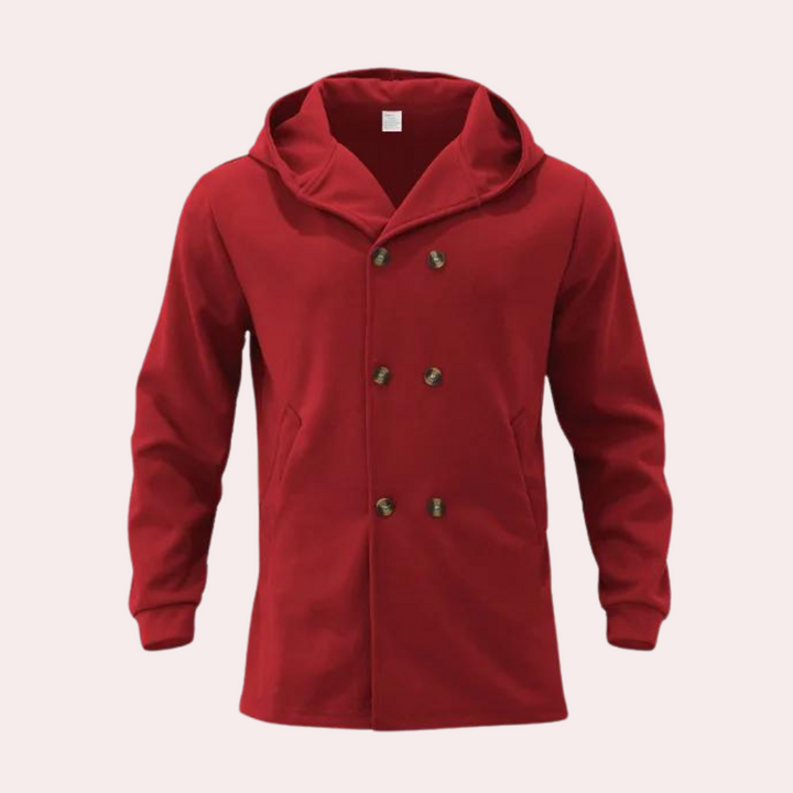 Casual trenchcoat voor heren met capuchon