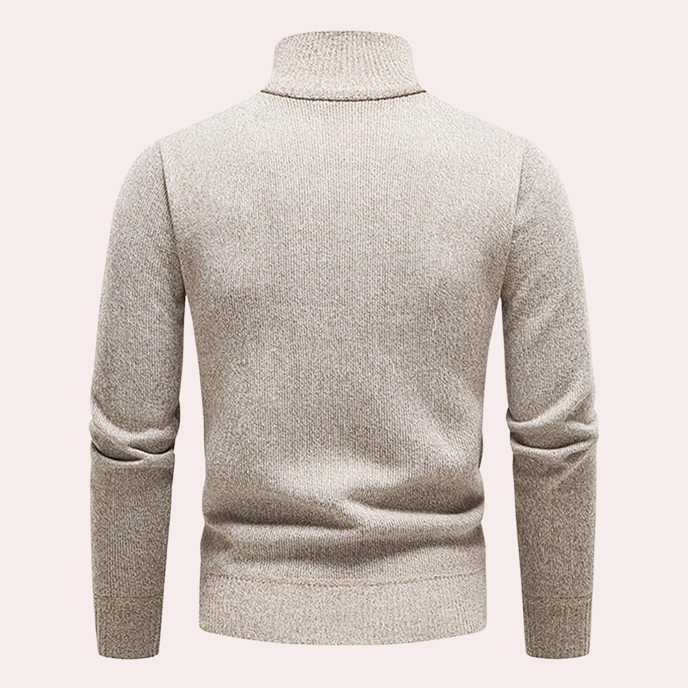 Ignatius - Tijdloze Elegantie Half-Zip Trui voor Mannen