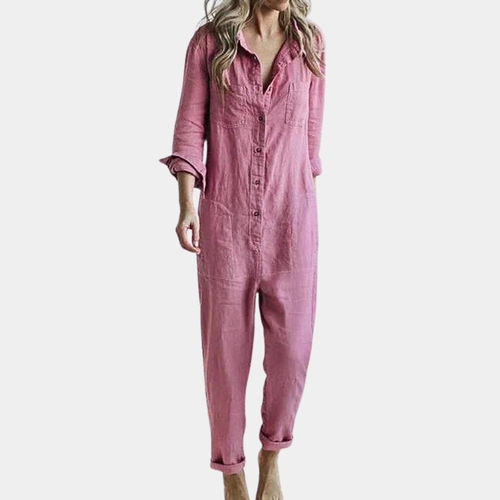 Casual jumpsuit voor dames met lange mouwen