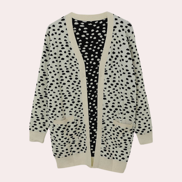 Laila - Cardigan met lange mouwen en print voor dames