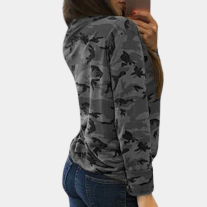 Sidonia - Stijlvol en Comfortabel Camouflage Sweatshirt