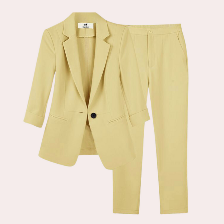 Teresa - Verfijnde dames blazer en broek set