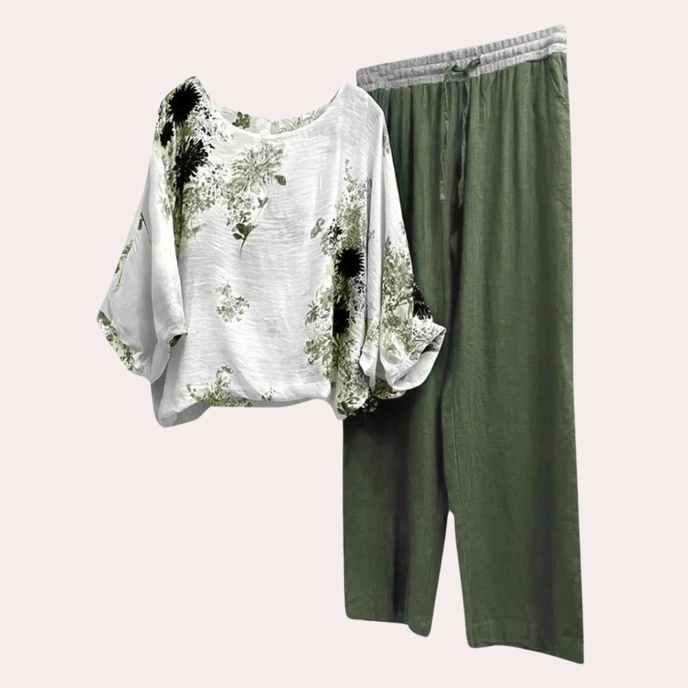 Annelore – Trendy Bloemenpatroon Dames Set