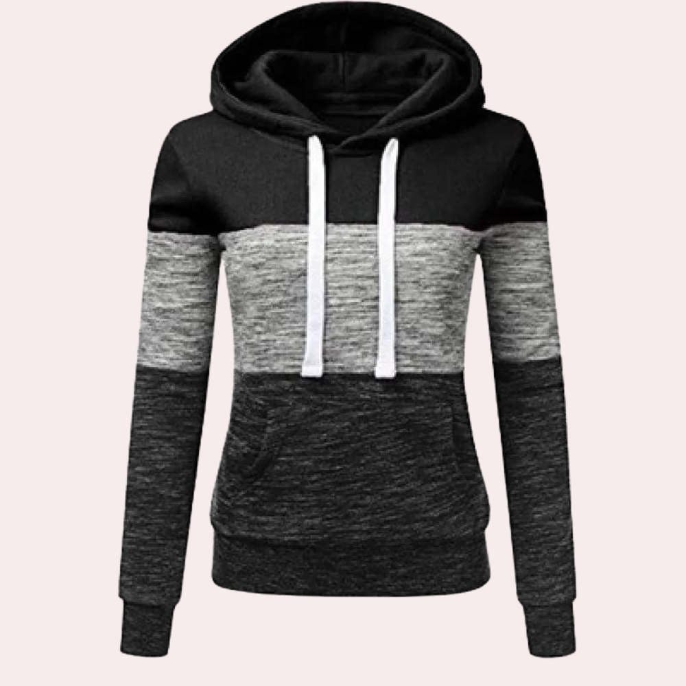 Siobhan - Driekleurige knusse hoodie voor dames