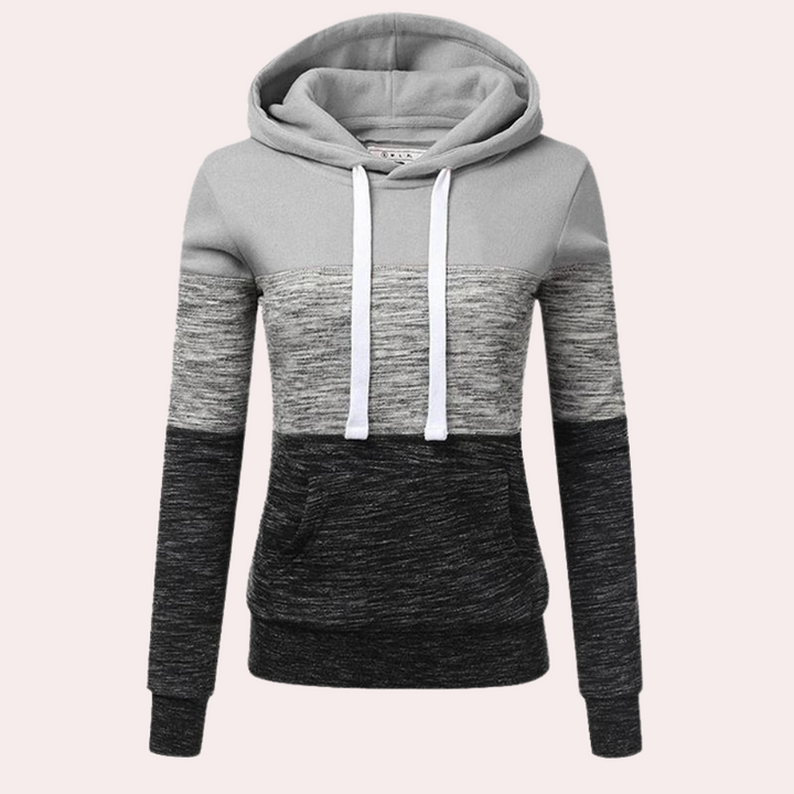 Siobhan - Driekleurige knusse hoodie voor dames