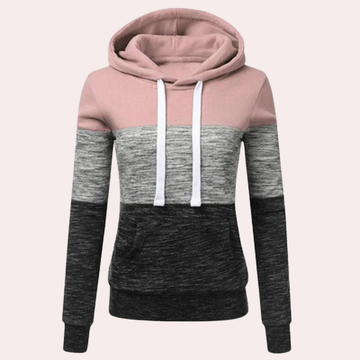 Siobhan - Driekleurige knusse hoodie voor dames