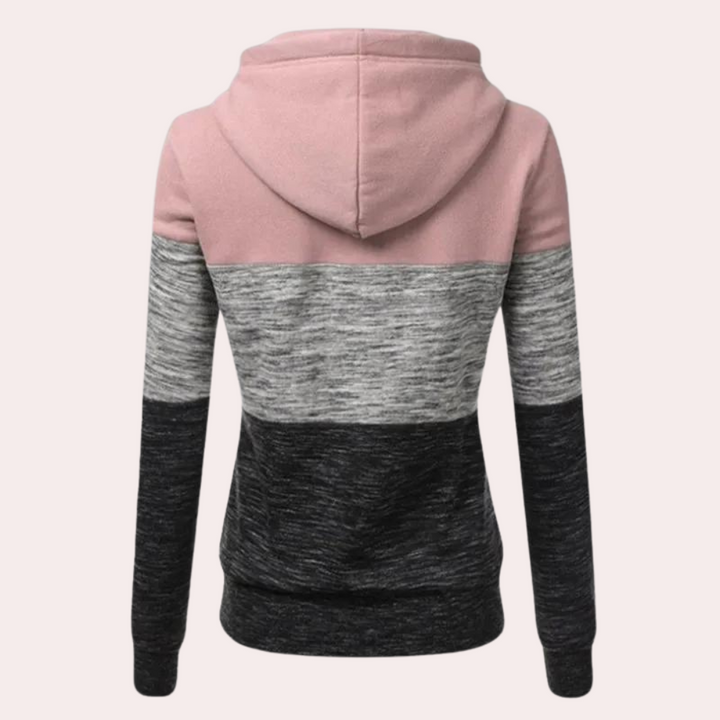 Siobhan - Driekleurige knusse hoodie voor dames