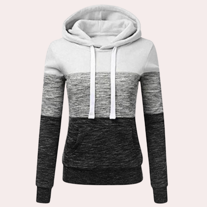 Siobhan - Driekleurige knusse hoodie voor dames