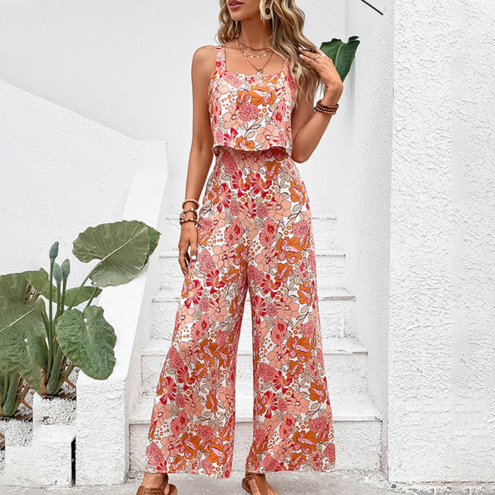 Desiree - Dames Stijlvolle Bloemen Jumpsuit