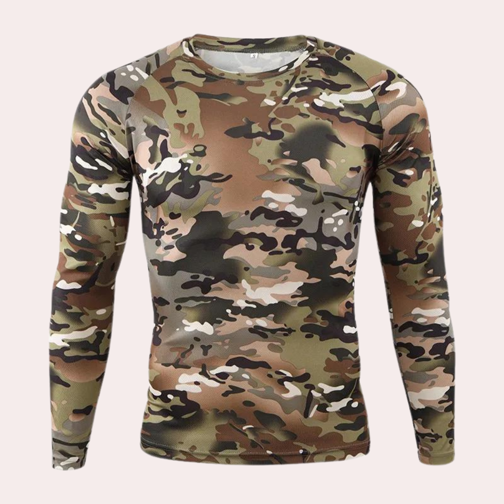 Ludvig - Trendy Camouflage herenhemd met lange mouwen