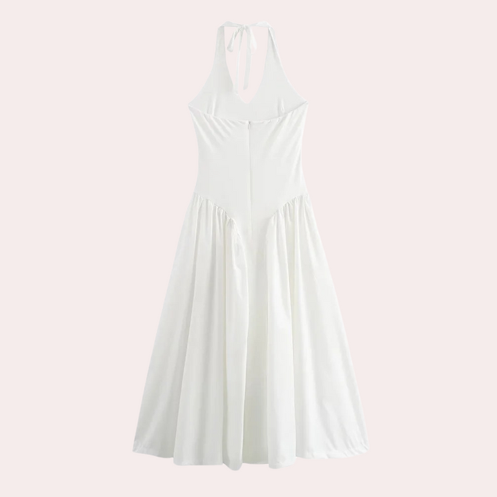 Mani - Elegante Mouwloze Halter Midi Jurk