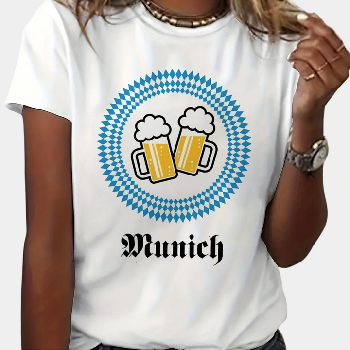 Viviane - Dames Oktoberfest Shirt met Ronde Hals