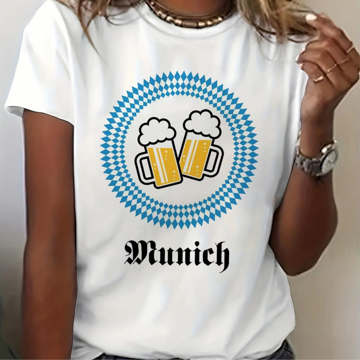 Viviane - Dames Oktoberfest Shirt met Ronde Hals