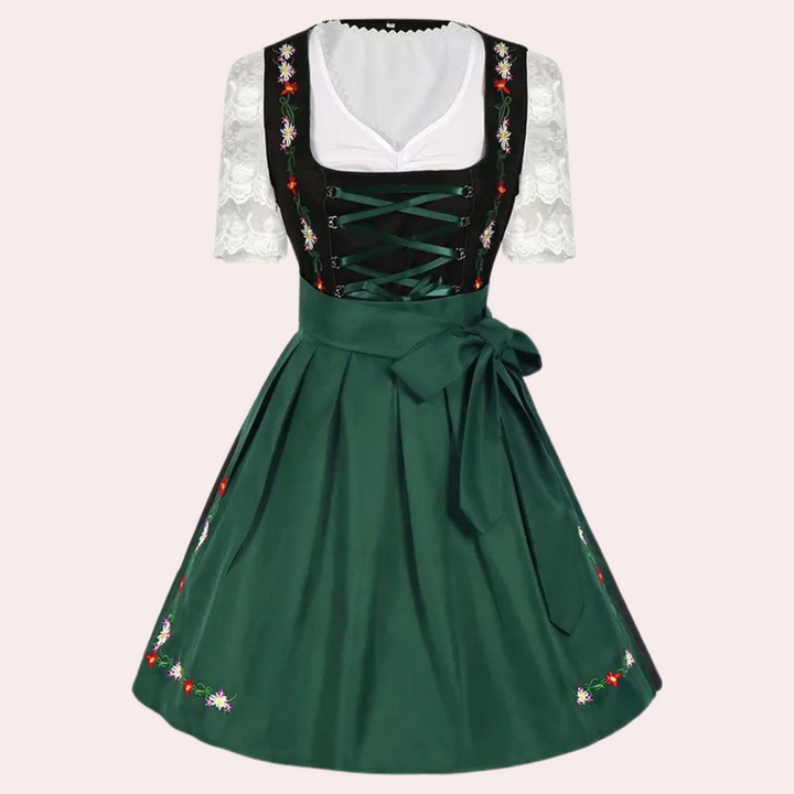 Andrina - Dames Oktoberfest Dirndl met Kantmouwen