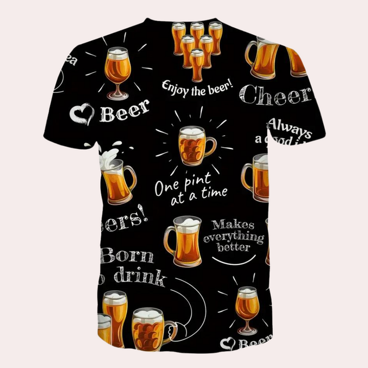 Nikos - Speelse print Oktoberfest T-Shirt voor heren