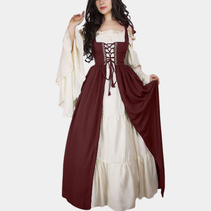 Dimitra - Vintage Geïnspireerde Oktoberfest Maxi Jurk