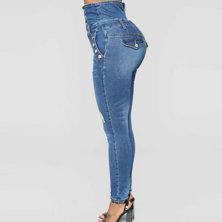 Nola - Elegante Hoog Taille Skinny Broek voor Dames