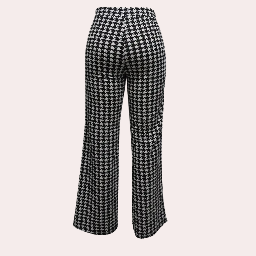 Zahara - Tijdloze Houndstooth broek voor dames