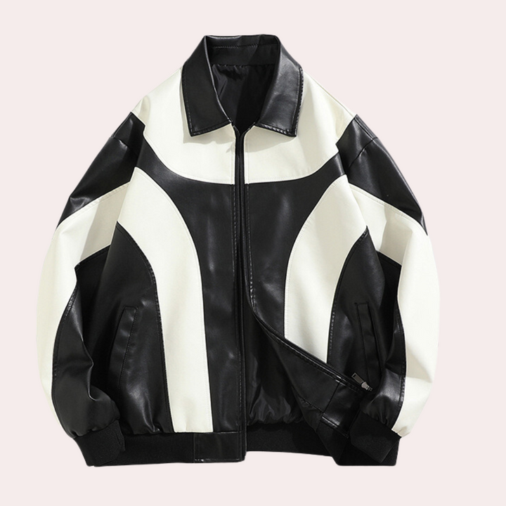 Mateusz - Herencolor Block Zip-Up Jas