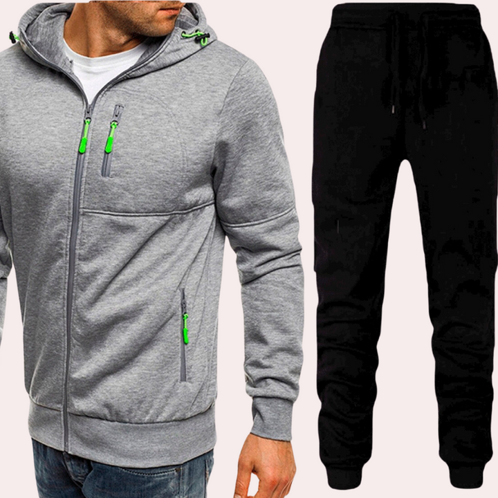 Plat - Casual herenset met hoodie en broek