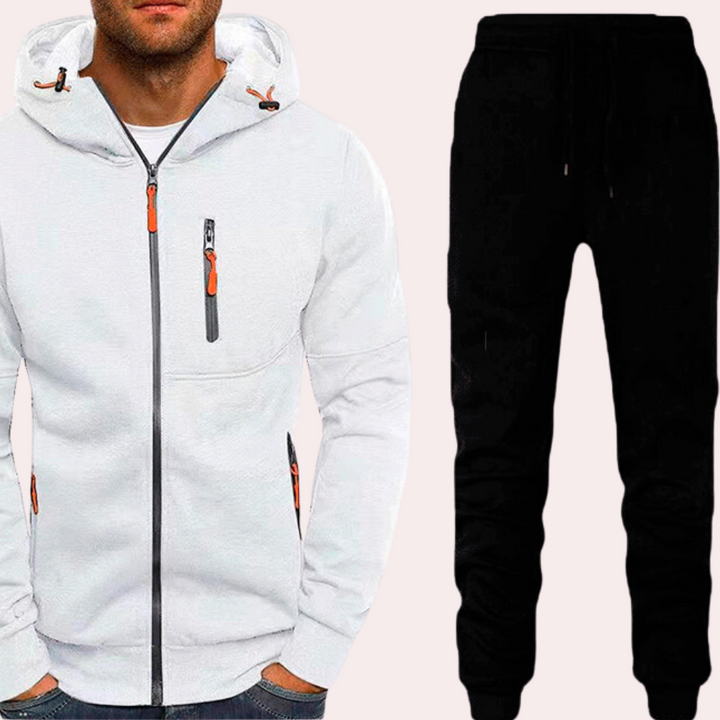 Plat - Casual herenset met hoodie en broek