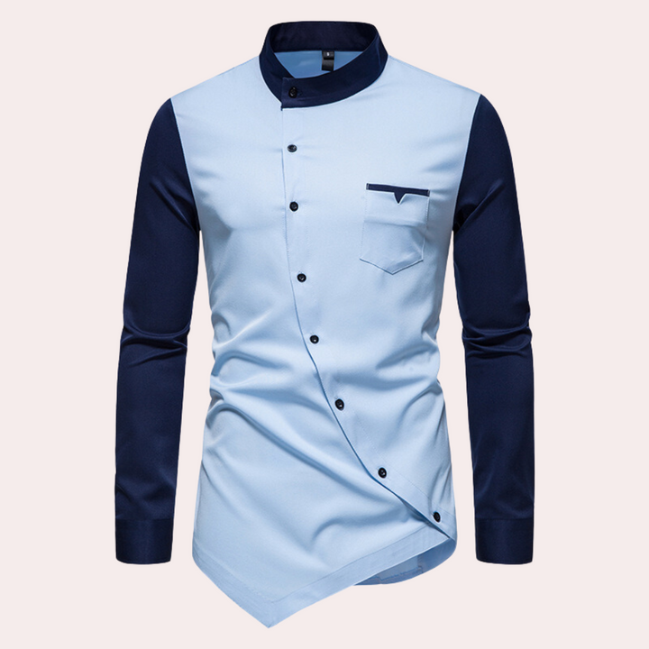 Istvan - Trendy Lange Mouwen Asymmetrisch Shirt