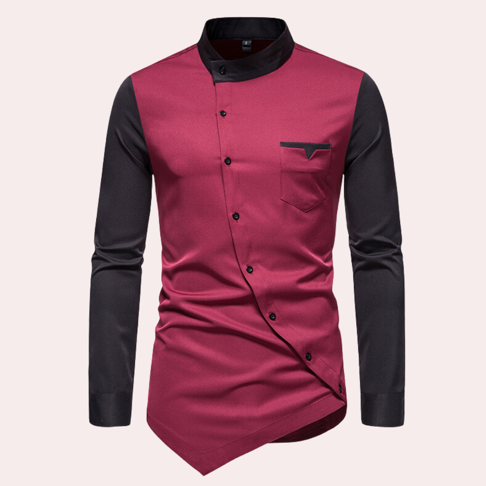 Istvan - Trendy Lange Mouwen Asymmetrisch Shirt