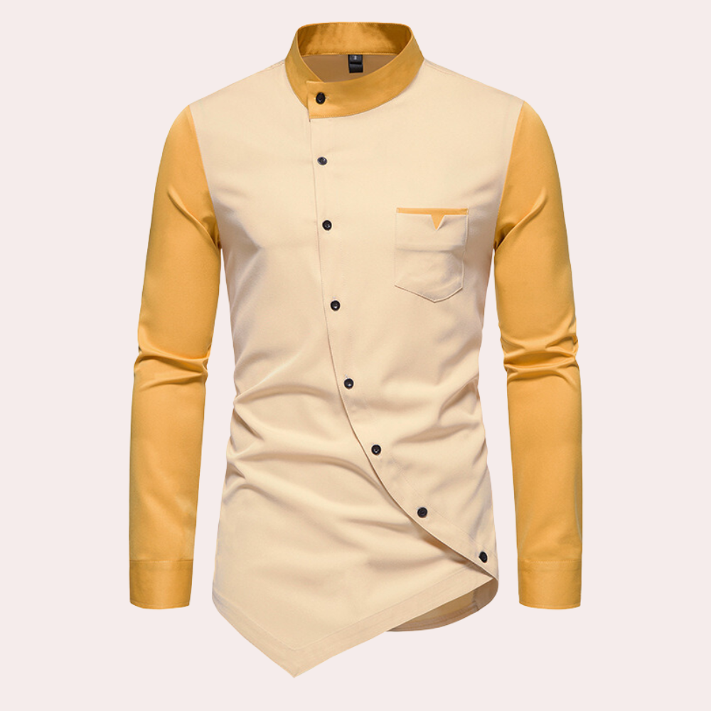 Istvan - Trendy Lange Mouwen Asymmetrisch Shirt