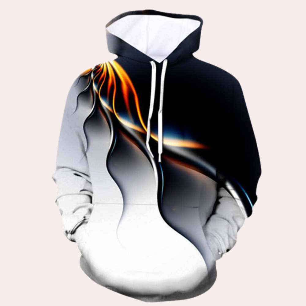 Lenci - Trendy Lichtafdruk Hoodie voor Mannen