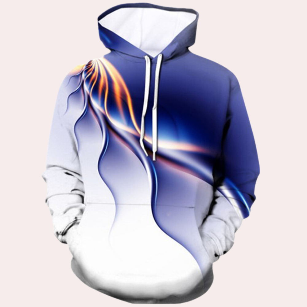 Lenci - Trendy Lichtafdruk Hoodie voor Mannen