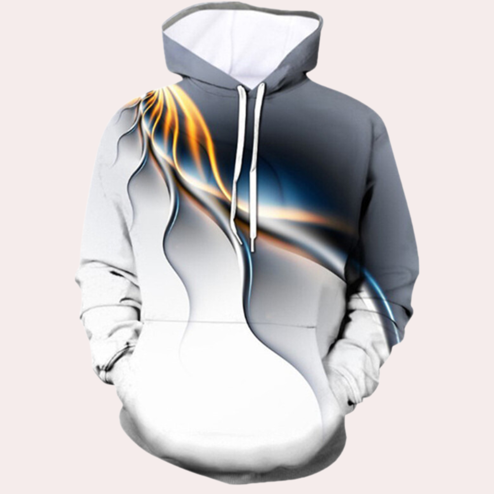 Lenci - Trendy Lichtafdruk Hoodie voor Mannen