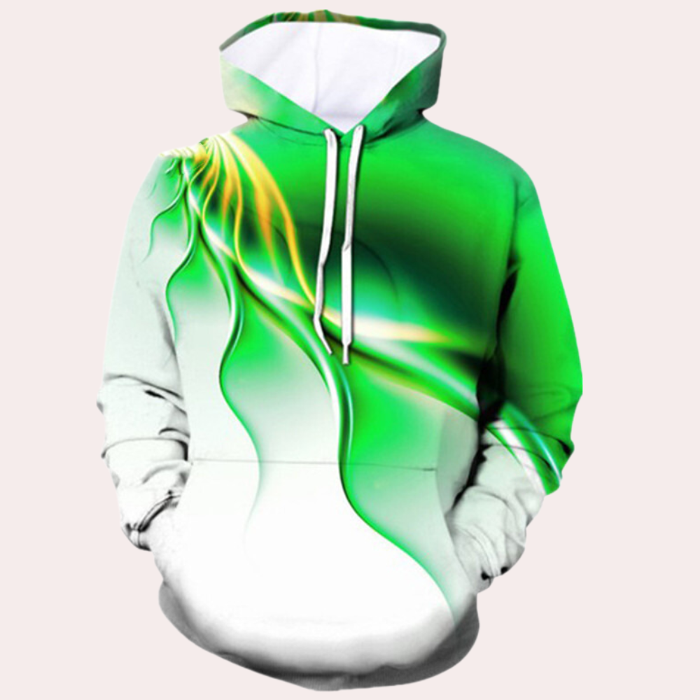 Lenci - Trendy Lichtafdruk Hoodie voor Mannen