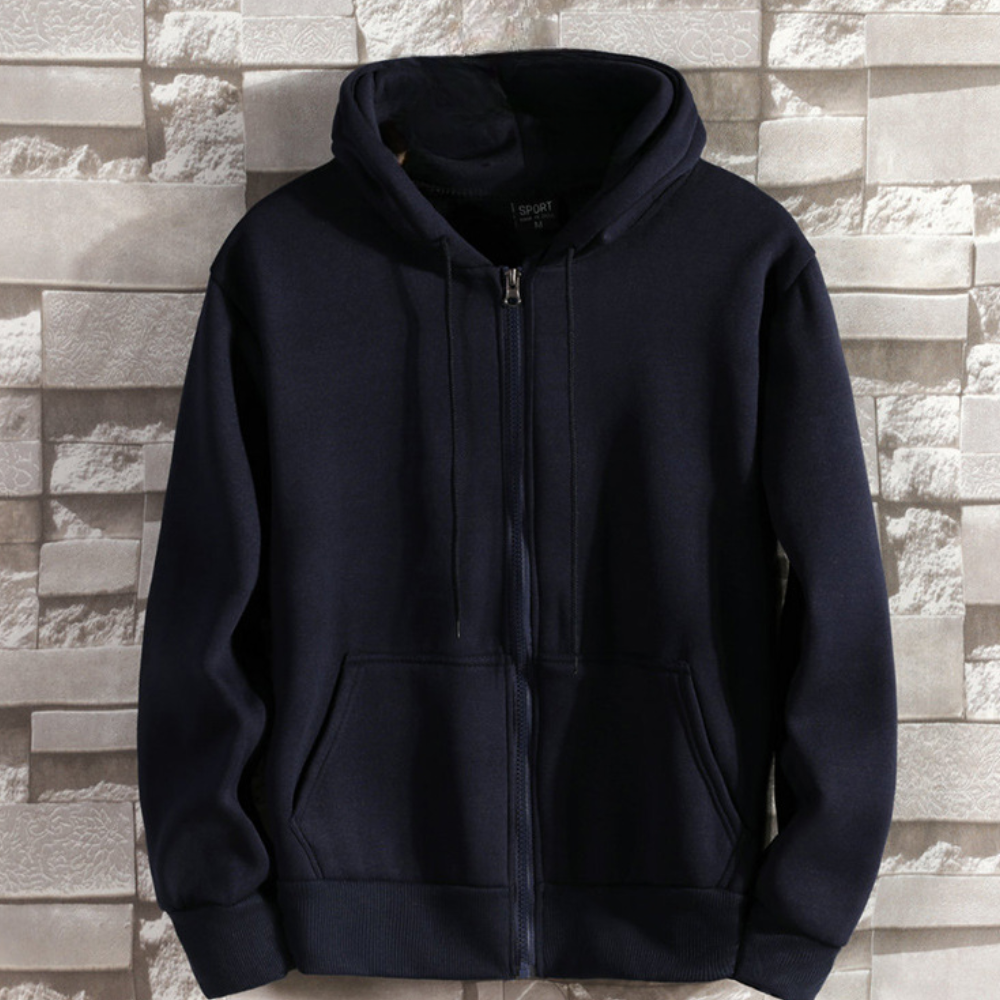 Lorand - Comfortabele Hoodie met rits voor heren