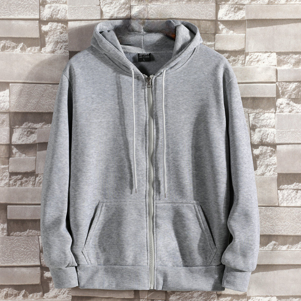 Lorand - Comfortabele Hoodie met rits voor heren