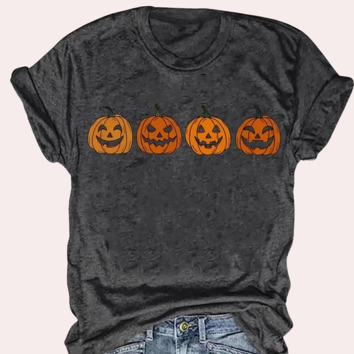 Maco - Trendy Halloween T-shirt Pompoen voor vrouwen