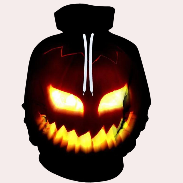 Marton - Stijlvolle Halloween pompoen print Hoodie voor heren