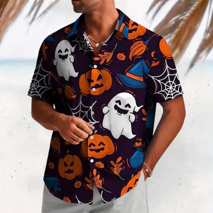 Nandor - Stijlvol Halloween Shirt met Griezelig Motief