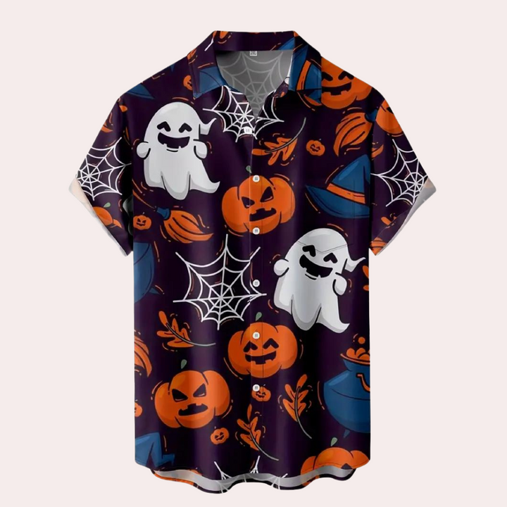 Nandor - Stijlvol Halloween Shirt met Griezelig Motief