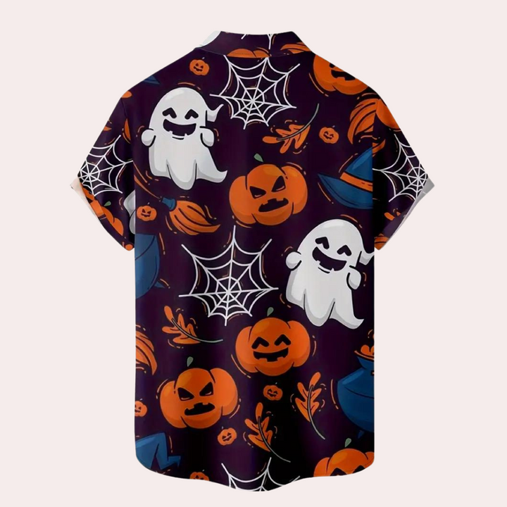 Nandor - Stijlvol Halloween Shirt met Griezelig Motief