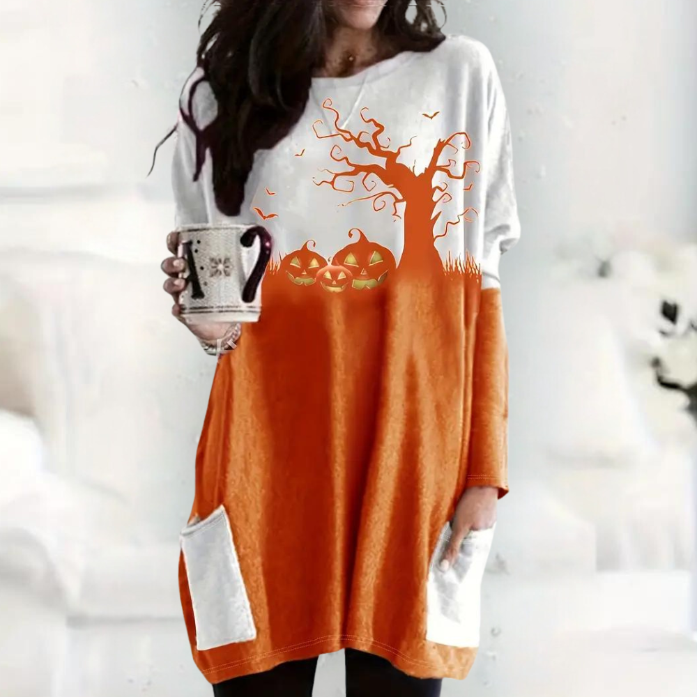 Nikolett - Warme Halloween Sweatshirt voor dames