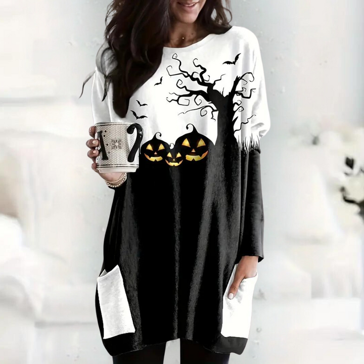 Nikolett - Warme Halloween Sweatshirt voor dames